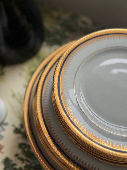 Десертная тарелка Fabriqué et Des Mattres Pour la Collection Décoré par Porcelainiers Ideal Passion Authentique Porcelaine de Prestige LIMOGES FRANCE