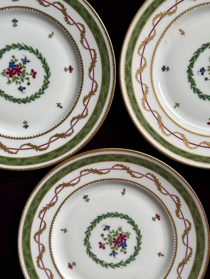 Десертная тарелка HAVILAND Limoges France  серия  Vieux Paris Старый Париж